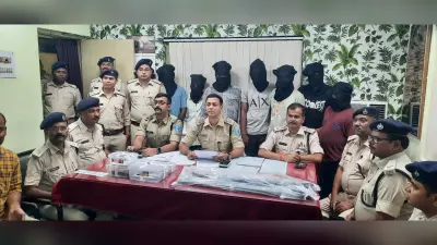 शराब दुकान लूटकांड में अंतरराज्यीय गिरोह के आठ अपराधी गिरफ्तार, 55 पेटी विदेशी शराब जब्त