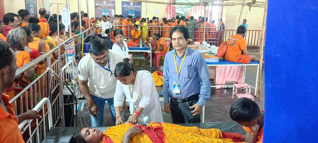 श्रावणी मेला के शिविरों में अबतक 1.34 लाख कांवरियों का हुआ इलाज