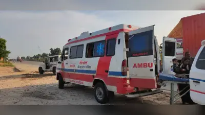 मुंबई से पत्नी का इलाज कराकर लौट रहे पति की दुर्घटना में मौत