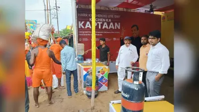 इंडियन ऑयल ने कांवरियों की सेवा के लिए नि:शुल्क लगाया सेवा शिविर