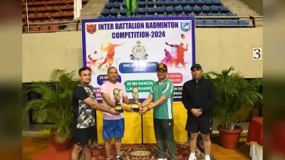 Badminton: एसएसबी अंतर वाहिनी बैडमिंटन प्रतियोगिता संपन्न
