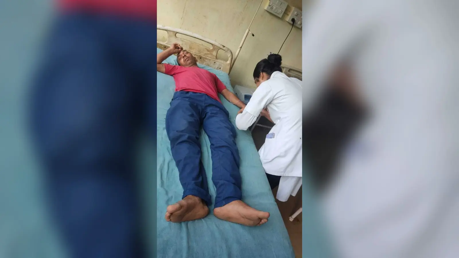 तीन दिन से भूखे-प्यासे बैठे अनुकंपा आश्रितों की बिगड़ी हालत, एक पहुंचा अस्पताल