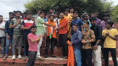 युवाओं ने जामताड़ा भाजयुमो जिलाध्यक्ष का किया स्वागत
