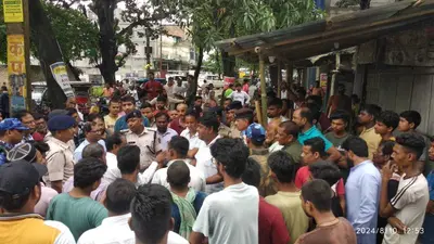 मारवाड़ी कालेज रोड में अतिक्रमण हटाओ अभियान में झेलना पड़ा दुकानदारों का विरोध