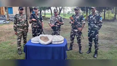 एसएसबी ने 10 किलो गांजा किया जब्त, तस्कर फरार