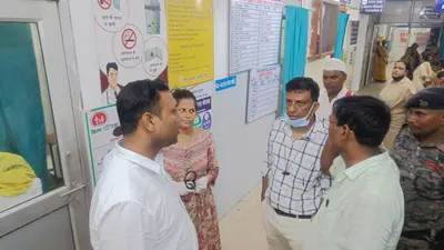 सदर अस्पताल के जल जमाव और साफ सफाई पर बिफरे एसडीओ