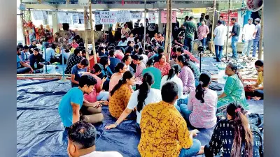 बांकुड़ा मेडिकल कॉलेज अस्पताल में जूनियर डॉक्टरों का धरना पांचवें दिन भी जारी रहा
