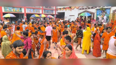 श्रावणी मेले के 27वें दिन बाबा फौजदारीनाथ दरबार में भीड़ उमड़ी, 66,985 कांवरियों ने की स्पर्श पूजा