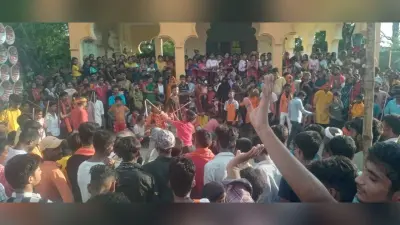 बजरंग दल महोत्सव पर शोभायात्रा निकाल दिखाये करतब