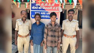 पुलिस छापेमारी में तीन वारंटी/अभियुक्त गिरफ्तार