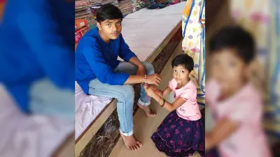 भाइयों ने बंधवायी राखी, बहनों को दिया रक्षा का वचन