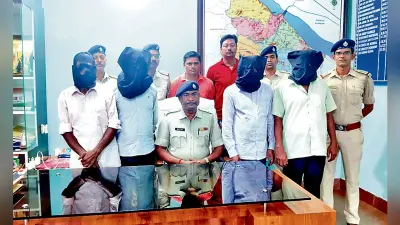 चार लुटेरों को किया गिरफ्तार