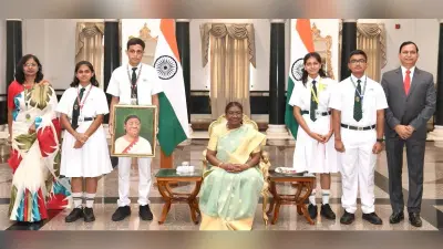 डीपीएस बोकारो के विद्यार्थियों ने राष्ट्रपति के साथ मनाया रक्षाबंधन