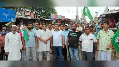 लिट्टीपाड़ा विधायक के नेतृत्व में सड़क पर उतरे झामुमो कार्यकर्ता, हिरणपुर बाजार सहित सभी जगहों पर कराया बंद