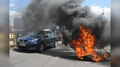 भारत बंद का धनबाद में दिखा असर, कई जगह तोड़-फोड़