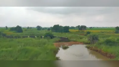 गार्डवाल क्षतिग्रस्त होने से झुमरी जोरिया में बना चेकडैम बेकार