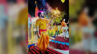 बनारस की तर्ज पर कन्हैया की हुई महाआरती