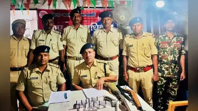 चक्की चुन्नी डेरा गांव से तीन अवैध हथियार के साथ दस लोग किए गए गिरफ्तार