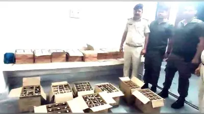 स्कार्पियो से 180 लीटर विदेशी शराब जब्त, दो तस्कर समेत तीन फरार