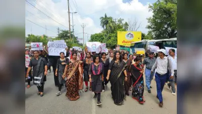 Samastipur News: Outcry in protest:महिला चिकित्सक के साथ दुष्कर्म व हत्या के विरोध में निकाला प्रतिरोध मार्च