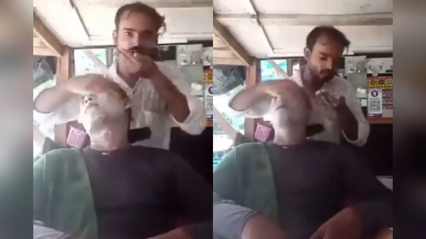 थूक से करता था मसाज, सैलून वाले की घिनौनी करतूत, वीडियो वायरल हुआ तो पुलिस ने की कार्रवाई