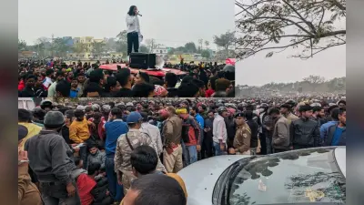20 point demand को लेकर स्वास्थ्यकर्मियों ने सीएस कार्यालय पर किया प्रदर्शन