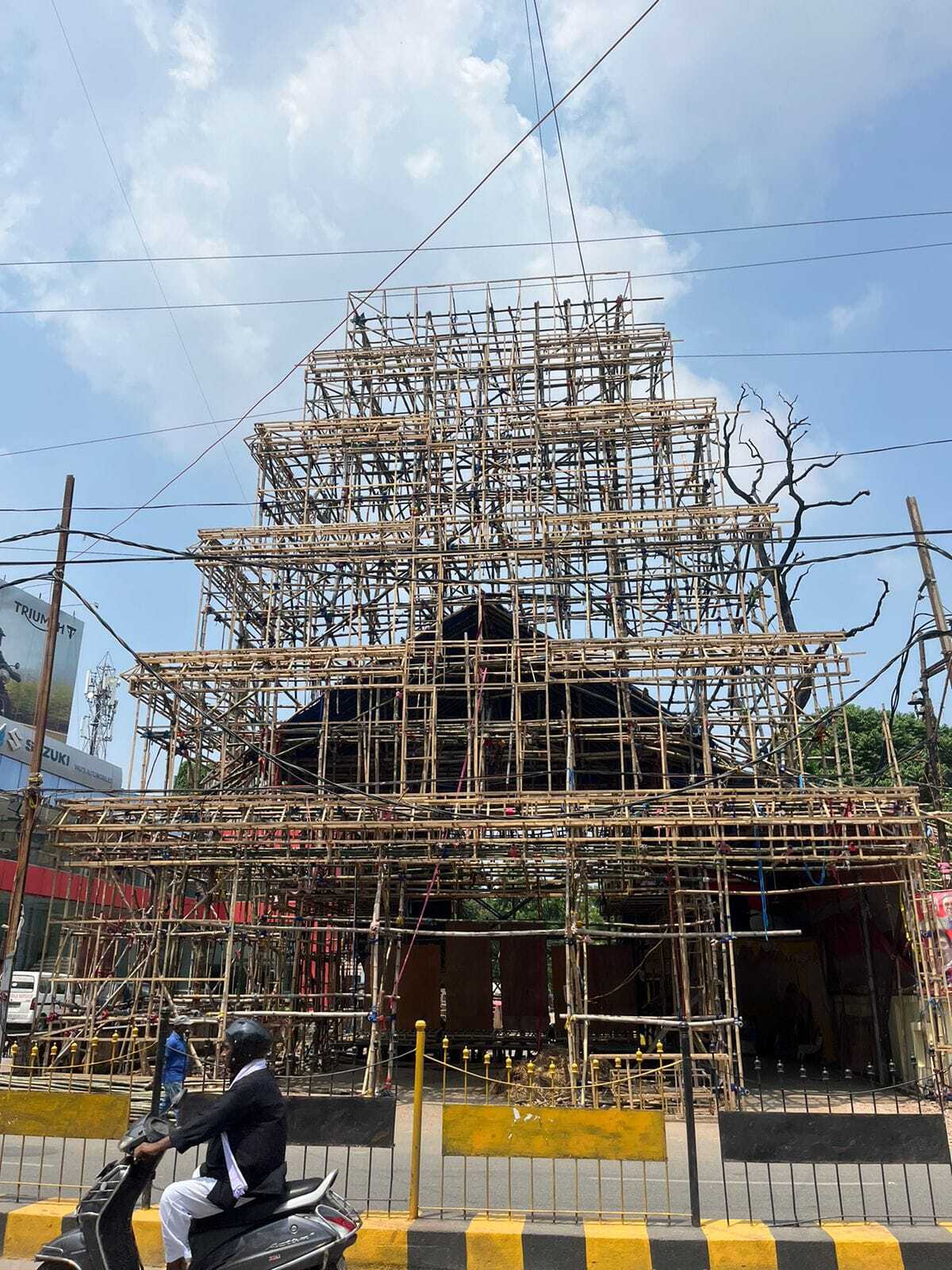 डाकबंगला चौराहा पर दिखेगी दक्षिण भारत के मंदिर की झांकी