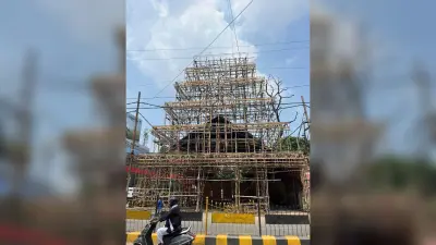 डाकबंगला चौराहा पर दिखेगी दक्षिण भारत के मंदिर की झांकी