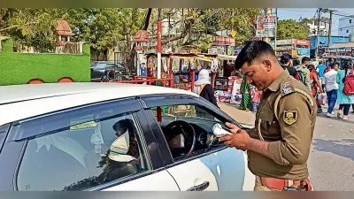 यातायात पुलिस ने अगस्त माह में वसूले 43 लाख छह हजार रुपये