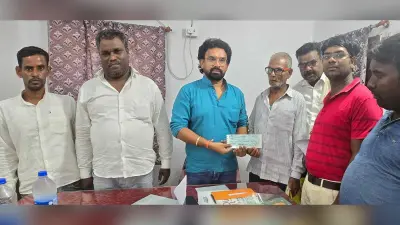 मंत्री के प्रतिनिधि ने मरीज को दिया 20 हजार रुपये का चेक