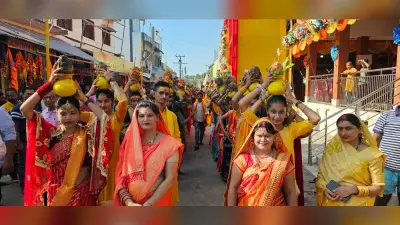10 दिवसीय गणेश महोत्सव शुरू, निकाली गयी भव्य कलश यात्रा
