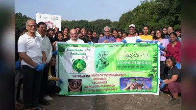 Rourkela News: स्वच्छता के लिए श्रमदान में एनआइटी के 700 से अधिक विद्यार्थी हुए शामिल