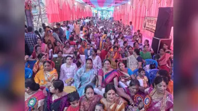 बलभद्र पूजन में जुटे लोग, कलवार दर्पण का विमोचन