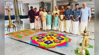 Bokaro News :श्री अयप्पा मंदिर में फूलों से बनी रंगोली, लाईटिंग से हुई सजावट