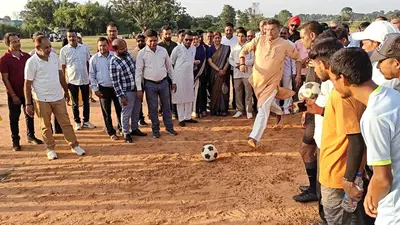 राष्ट्रीय स्तर तक खिलाड़ियों की पहचान बनाना नमो फुटबॉल मैच का उद्देश्य