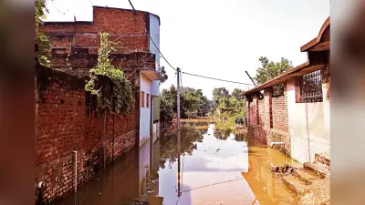 सरैया व तिलौथू के सैकड़ों घरों में घुसा बाढ़ का पानी