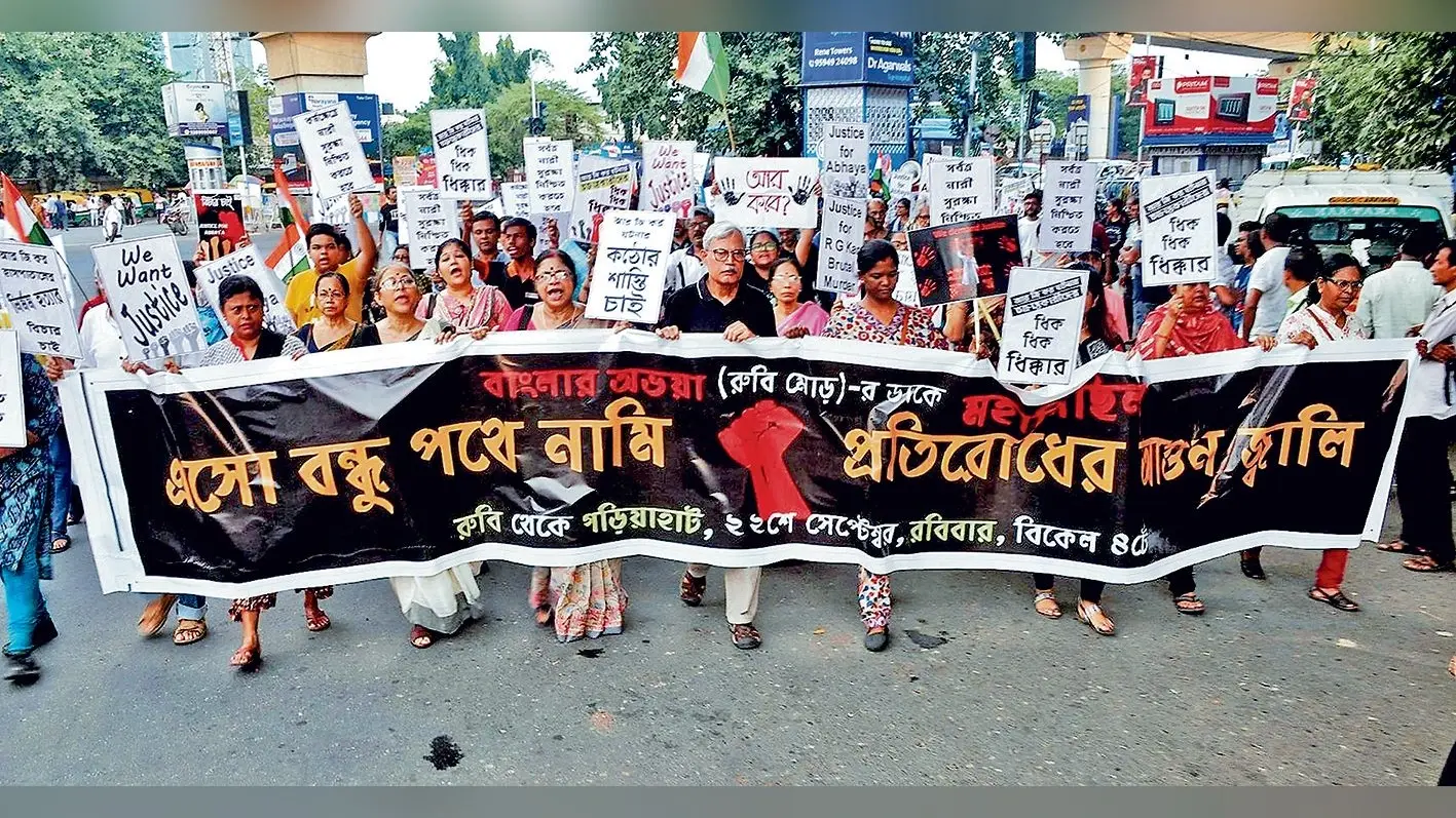 महानगर में फिर गूंजे ‘जस्टिस फॉर आरजी कर’ जैसे नारे