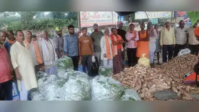 बड़कागांव थाना के पास डेली मार्केट का उदघाटन