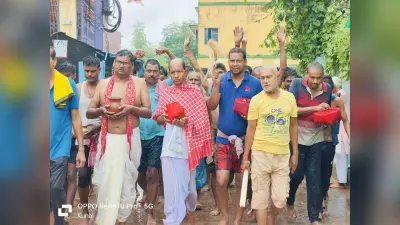 शंख व घंटा की ध्वनि के साथ मंदिरों में बोधन कलश का हुआ आगमन, चंडीपाठ से माहौल हुआ भक्तिमय