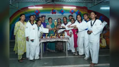 कैंपस : अंतर महाविद्यालय ताइक्वांडो प्रतियोगिता : छात्रा वर्ग में गंगा देवी महिला कॉलेज व छात्र वर्ग में तापिंदु इंस्टीट्यूट ओवरऑल चैंपियन