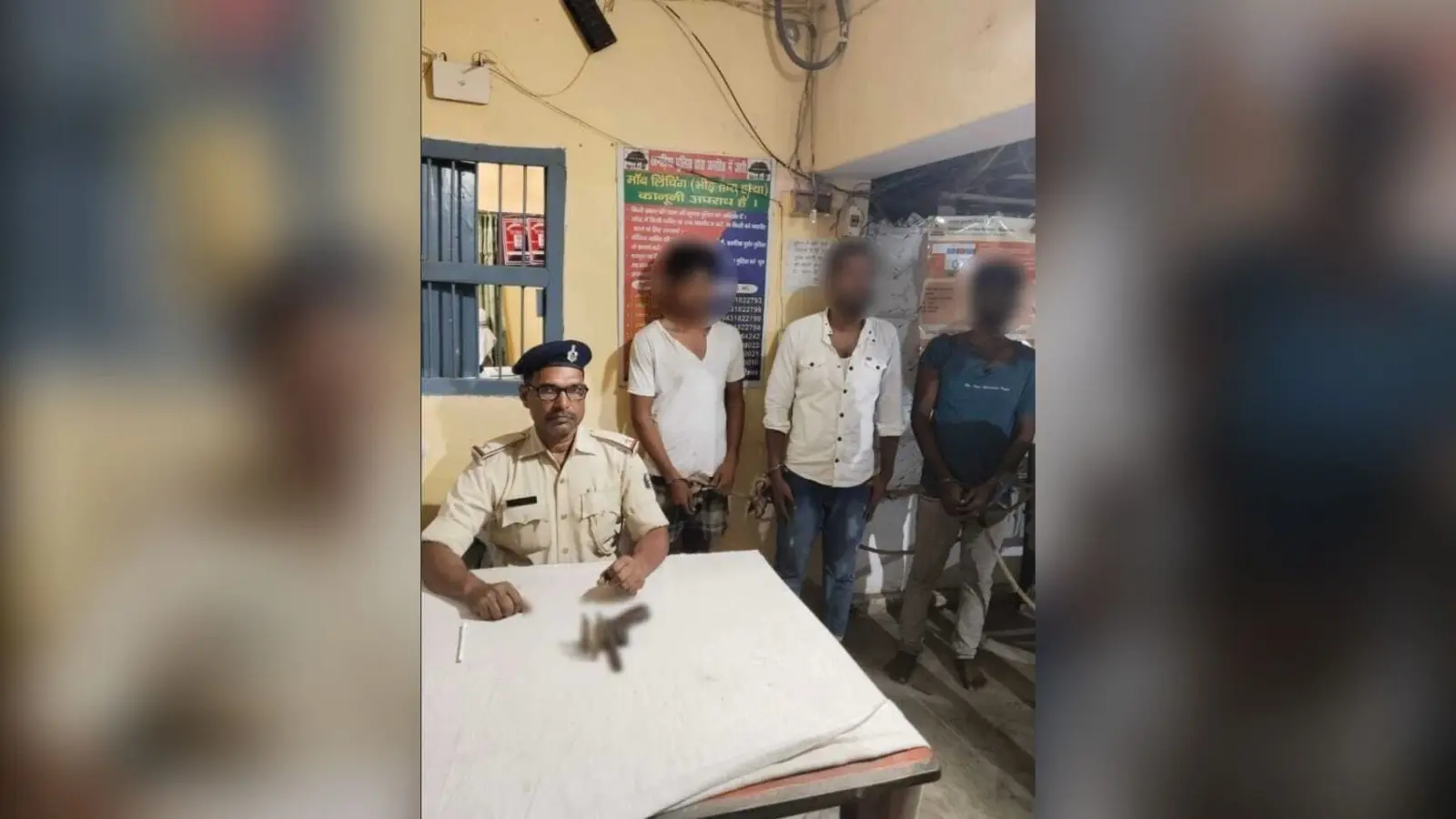 लोडेड कट्टा व कारतूस के साथ तीन बदमाश गिरफ्तार