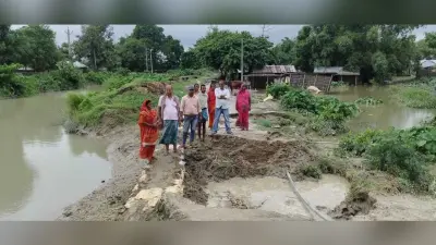 केजीडी नहर टूटने से दर्जनों किसान को हुआ नुकसान