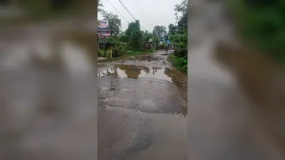 उग्रतारा मंदिर जाने वाली सड़क हुई जर्जर, मरम्मत की मांग