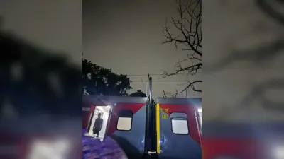 ओवरहेड तार पर सूखा पेड़ गिरने से पावर सप्लाई रुकी