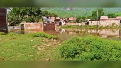 पहाड़ से आये पानी से रहमानाबाद फिर हुआ जलमग्न