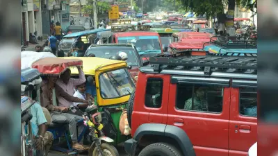 बाजला चौक में लगा जाम, घंटों परेशान रहे लोग