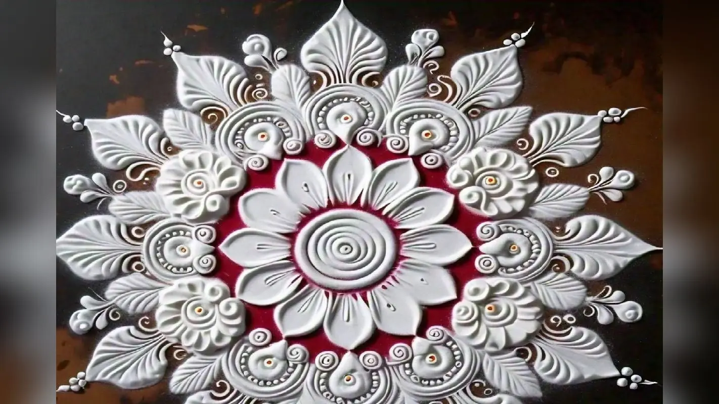 Diwali Simple Rangoli Design 2024: धनतेरस और दिवाली पर घर में बनाएं खूबसूरत रंगोली के डिजाइन, देखें Rangoli Photos