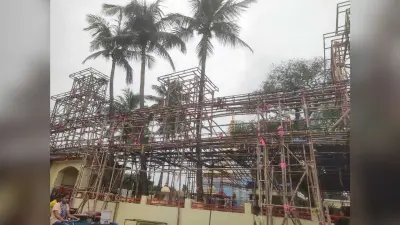 Darbhanga News: शारदीय नवरात्र को लेकर तैयारी तेज, सजने लगे पूजा-पंडाल