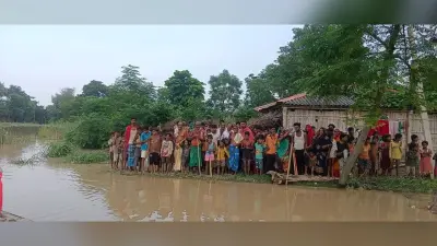 Flood water spread in the lower part: जलस्तर में वृद्धि से बिथान के निचले हिस्से में फैला बाढ़ का पानी