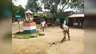 थाना प्रभारी ने चलाया सफाई अभियान